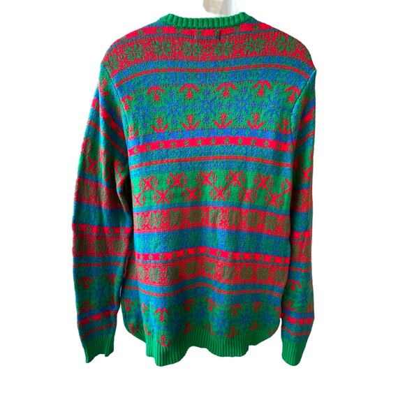 Blizzard Bay NUDE-olph the Body Builder Reindeer Ugly Christmas Sweater Size Med - Picture 3 of 6